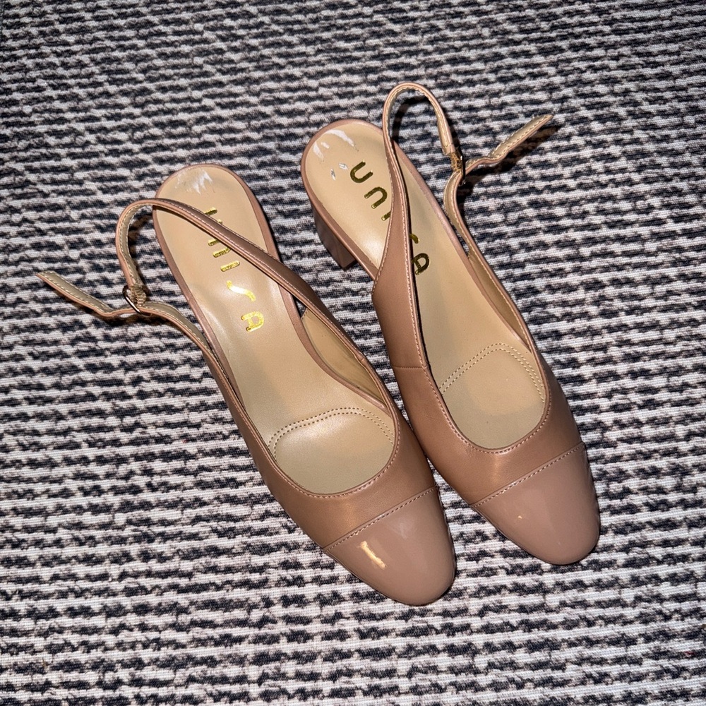Unisa Tan Heels Classic Slingback Design